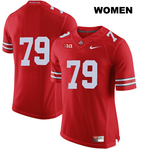 Ohio State Buckeyes Women's Brady Taylor #79 Red Authentic Nike No Name College NCAA Stitched Football Jersey VO19G26CB